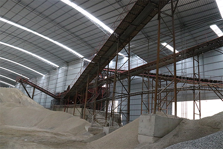 800tph limestone crushing and sand making production line in India