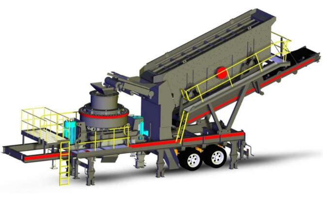 Complete set of mobile crushing station for hard rock WORKING PRINCIPLE