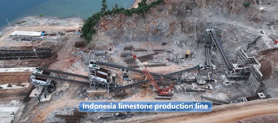 Indonesia 1000tph limestone production line real shot