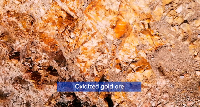 Oxidized gold ore