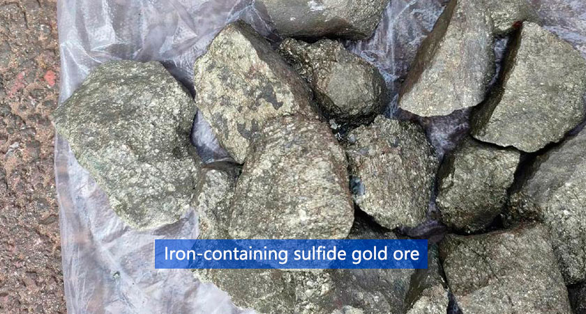 Iron sulfide gold ore