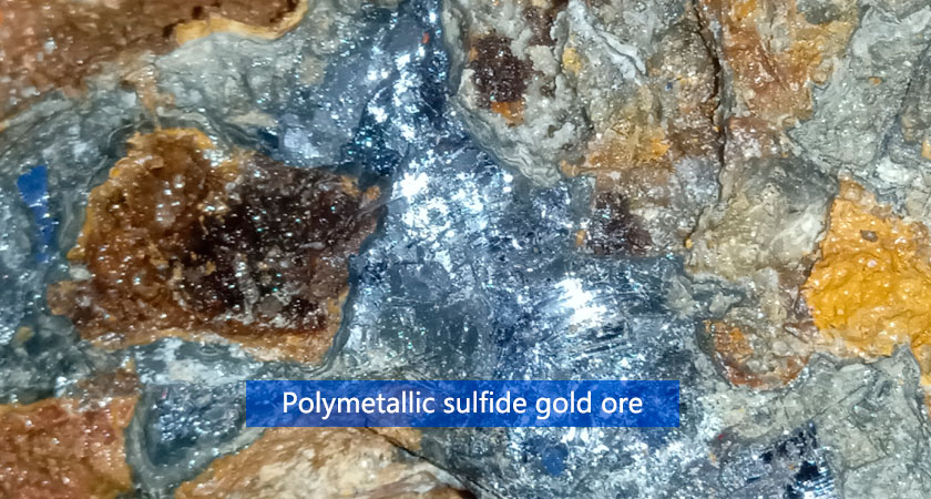 Polymetallic sulfide gold ore