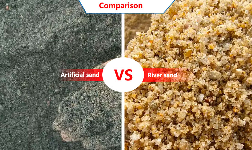 The difference between artificial sand and river sand