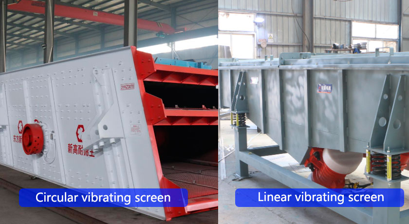 Between Circular and Linear Vibrating Screen